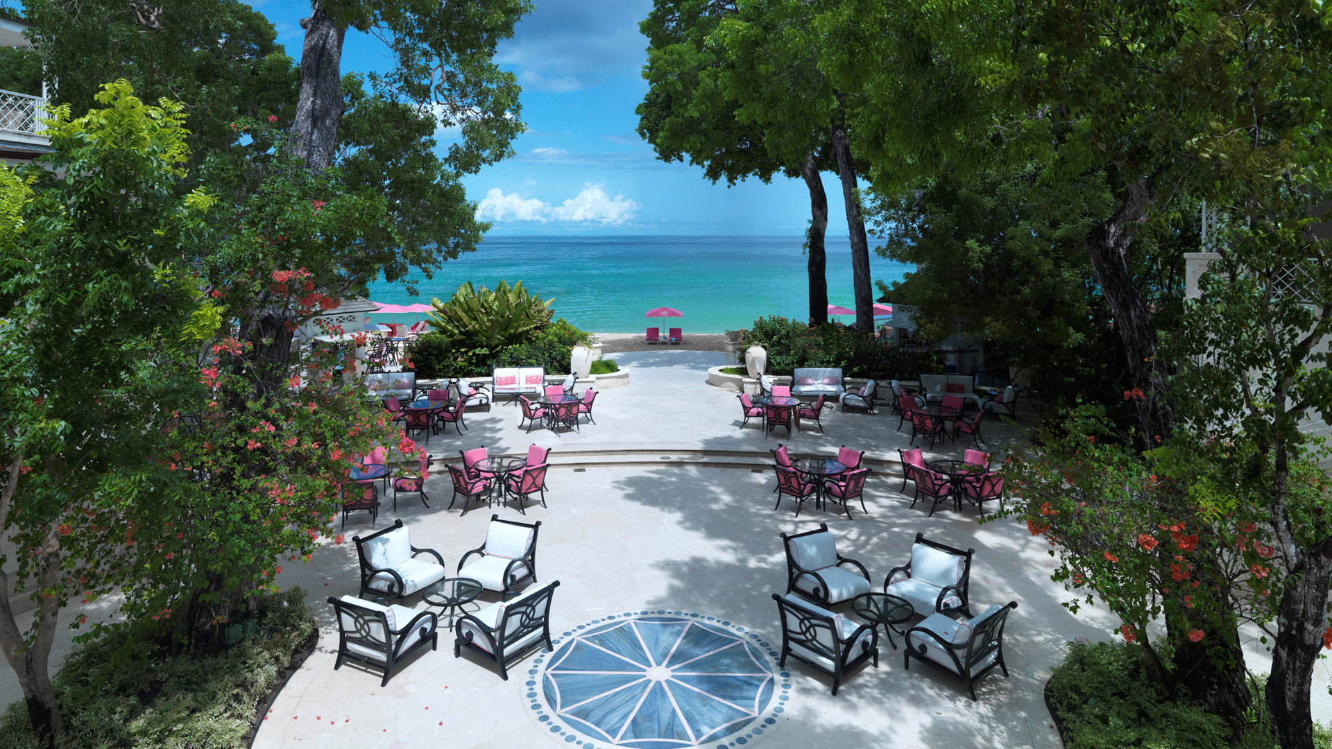 Caribbean, Barbados, Sandy Lane, Balcony view