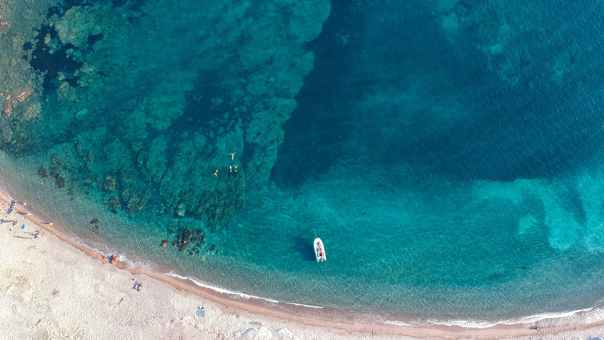 Coastline bird eye view