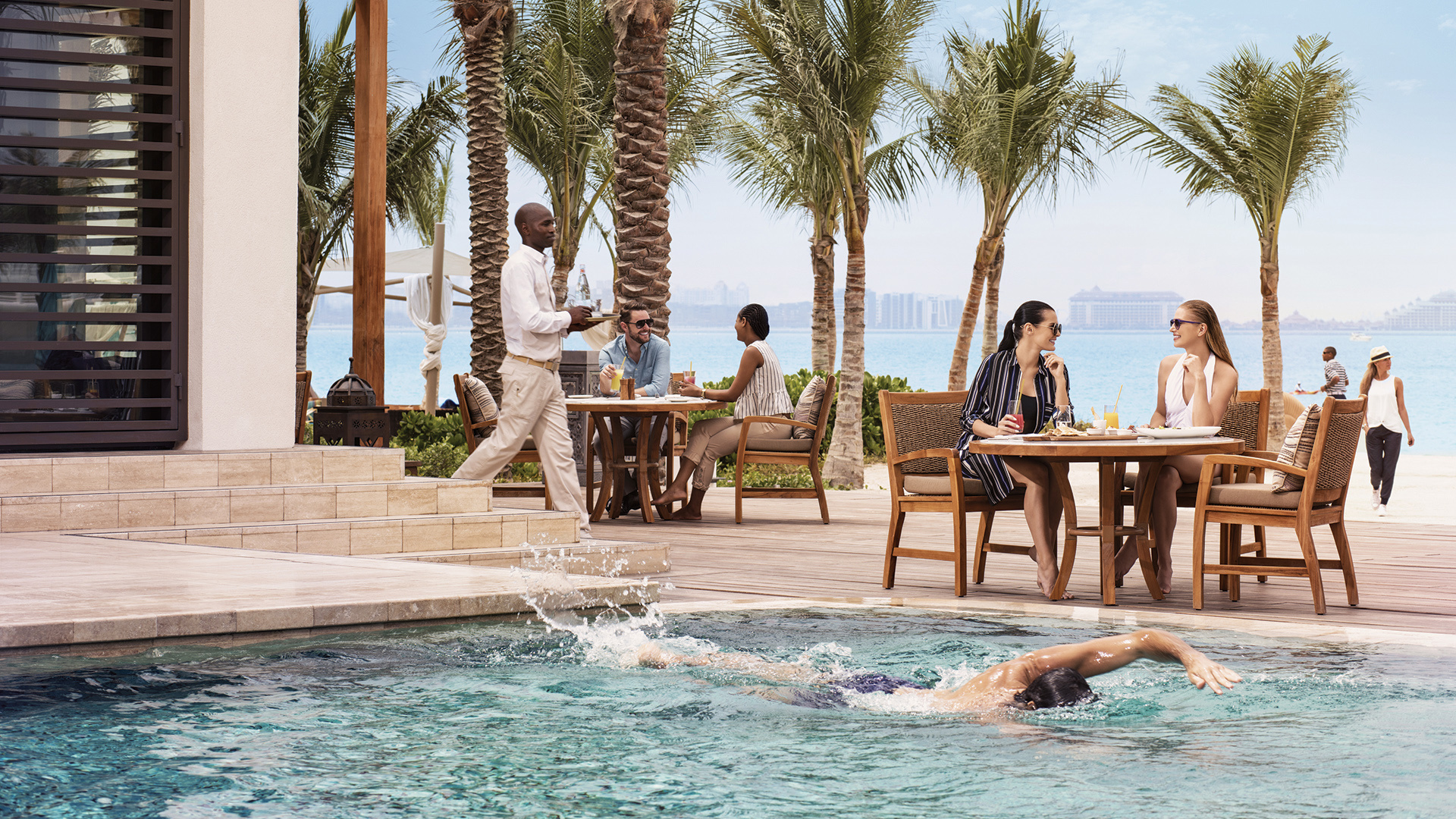 Indian Ocean, Arab Emirates, Dubai, Jumeirah Al Naseem, Lunch