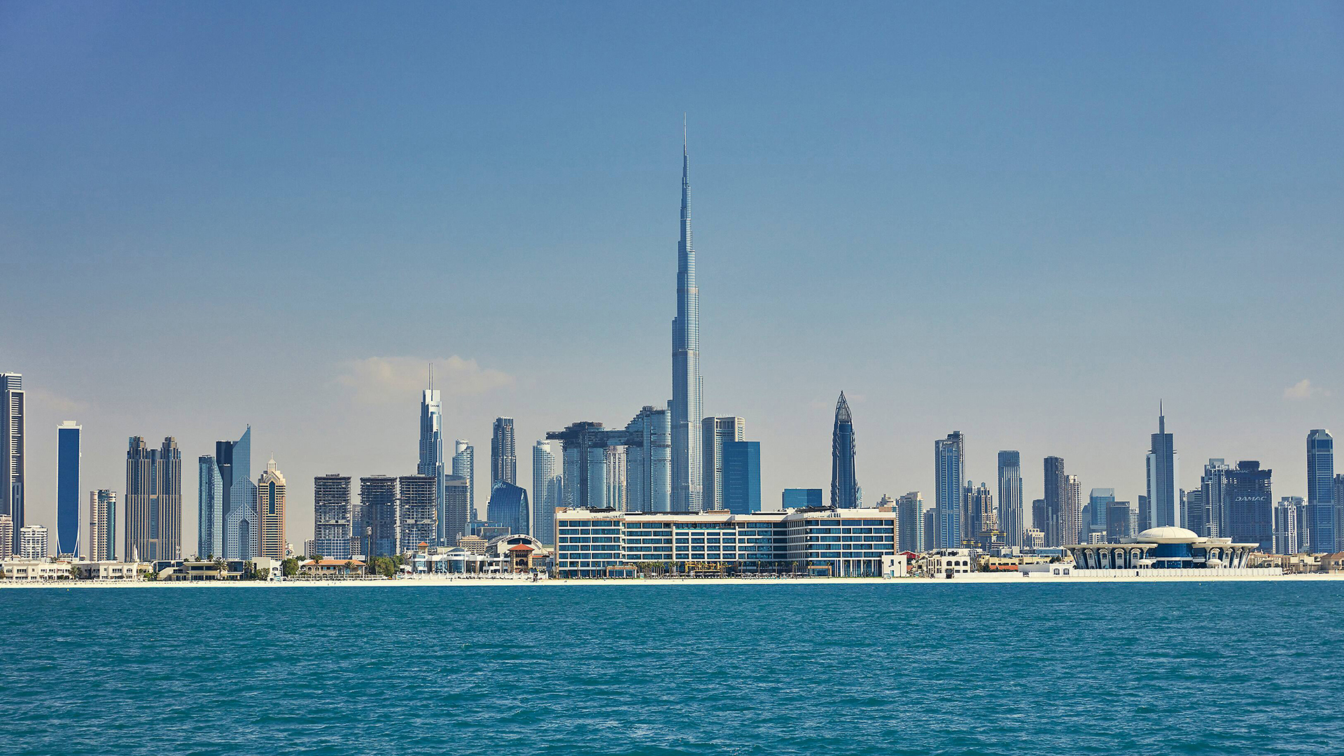 Indian Ocean, Arab Emirates, Dubai, Mandarin Oriental Jumeira, Cityscape