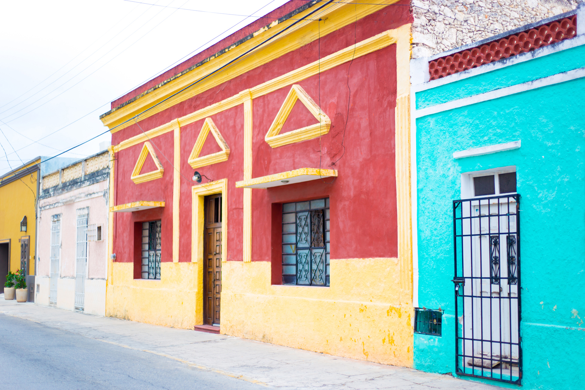 A colourful neighborhood in Mérida, Yucatan, Mexico