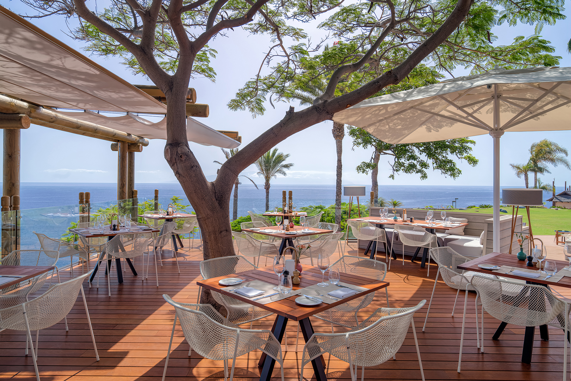 Europe, Spain, Tenerife, The Ritz-Carlton Tenerife, Abama, El Mirador Restaurant terrace