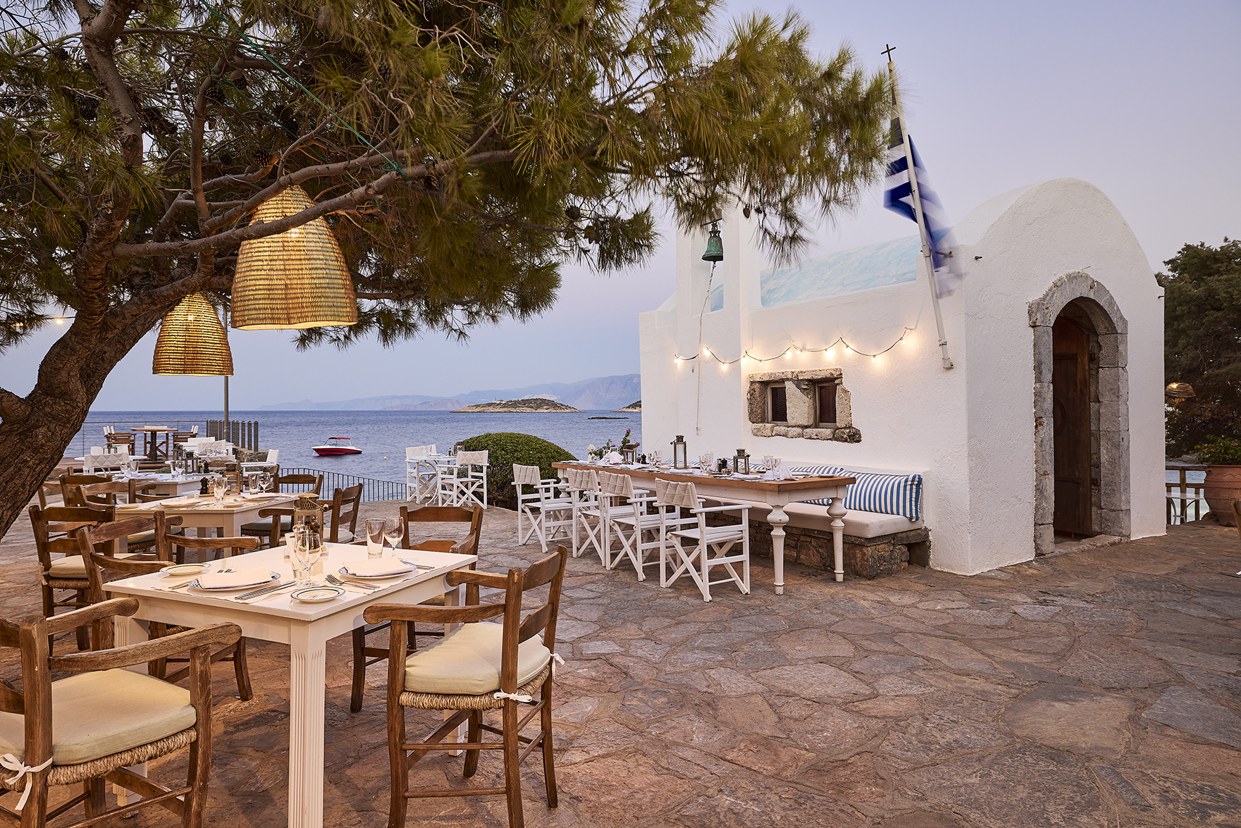 Europe, Greece, Crete, St. Nicolas Bay Resort Hotel & Villas, Kafenion Restaurant