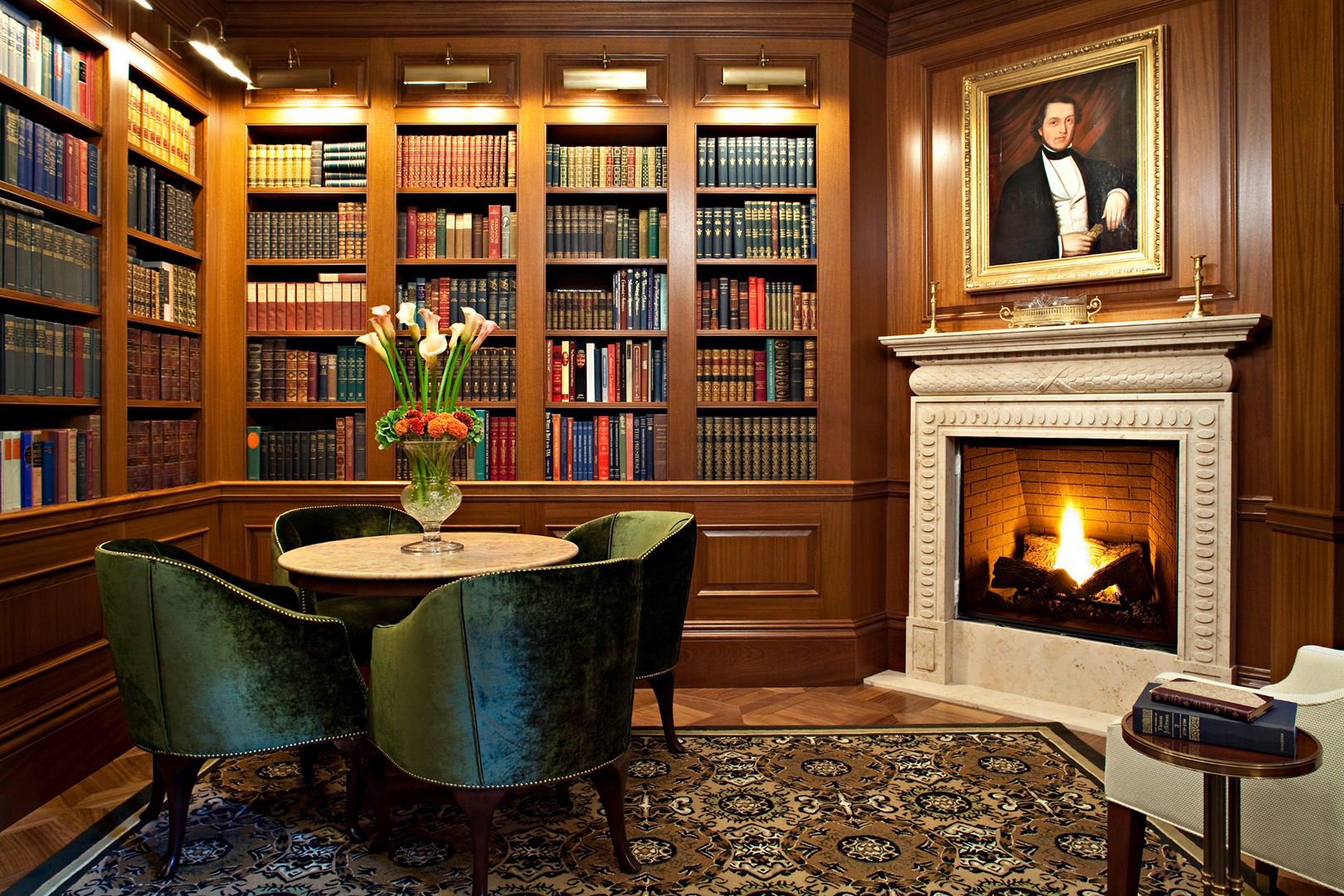 USA, Luxury Washington Holidays, The Jefferson, Book Room corner