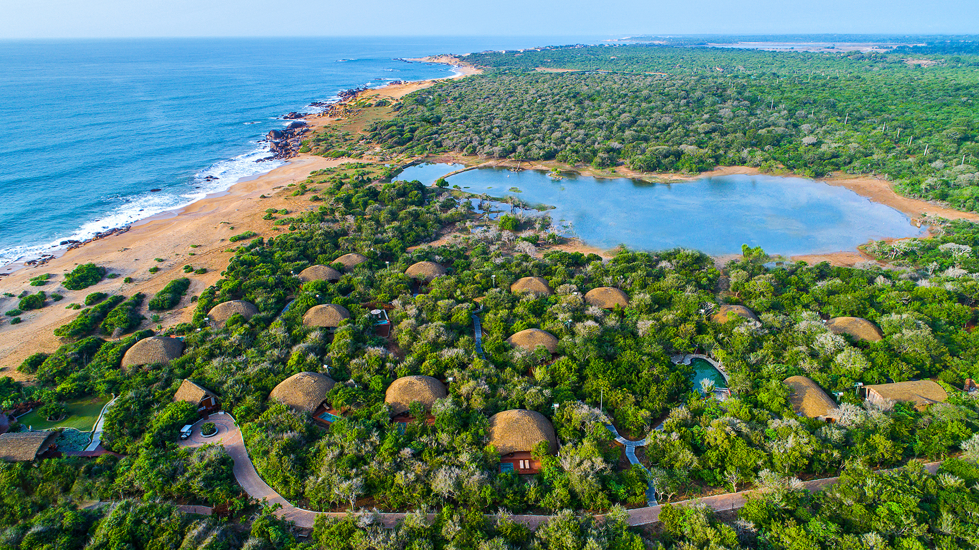  Worldwide, Sri Lanka, Uga Chena Huts, Aerial 