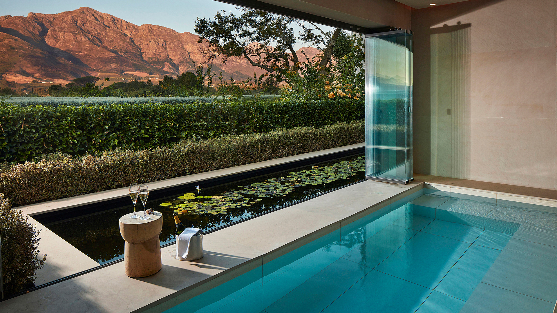  Africa, South Africa, Leeu Estate, Spa Plunge Pool