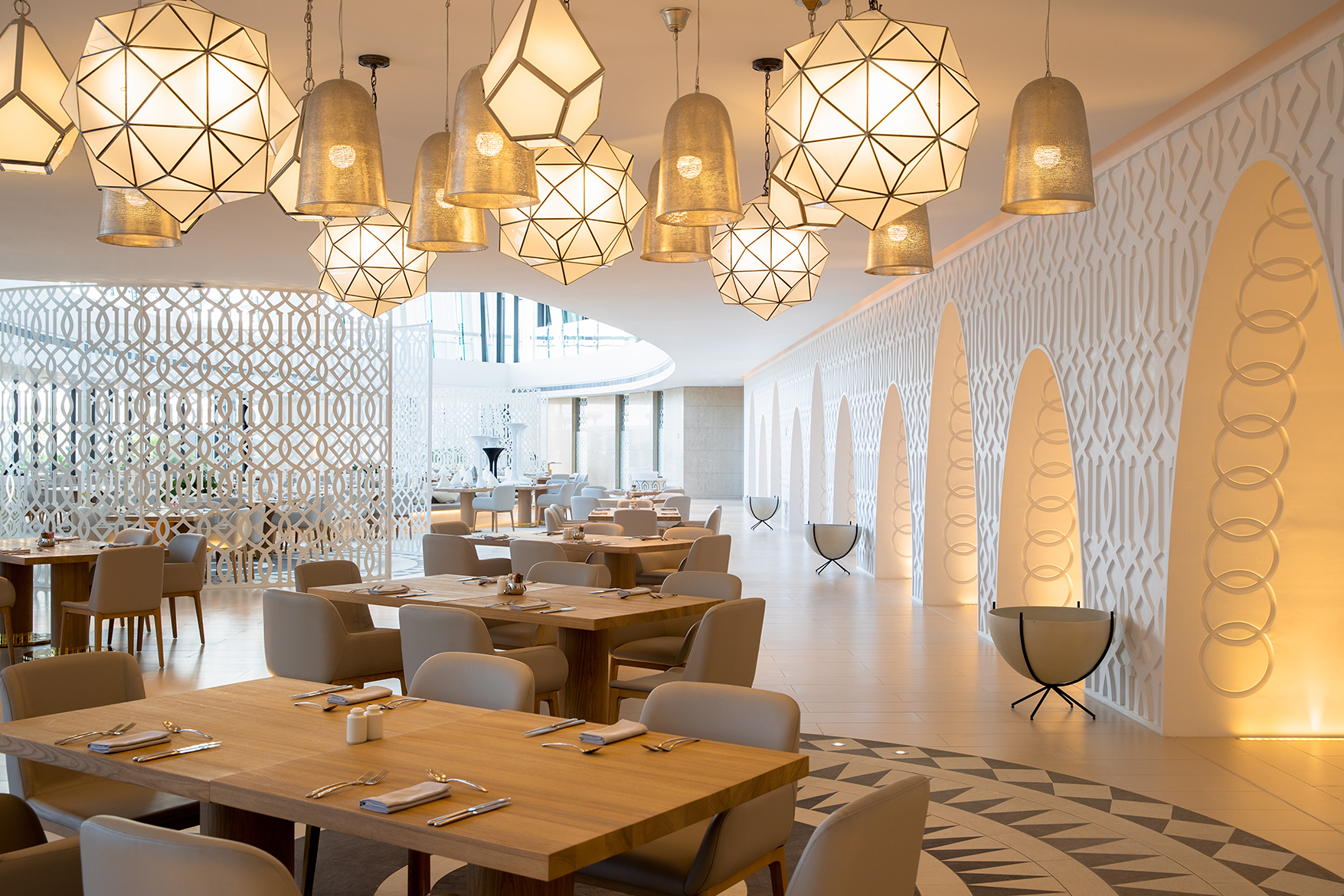 Arabia, Abu Dhabi, Jumeirah Saadiyat Island, White Restaurant