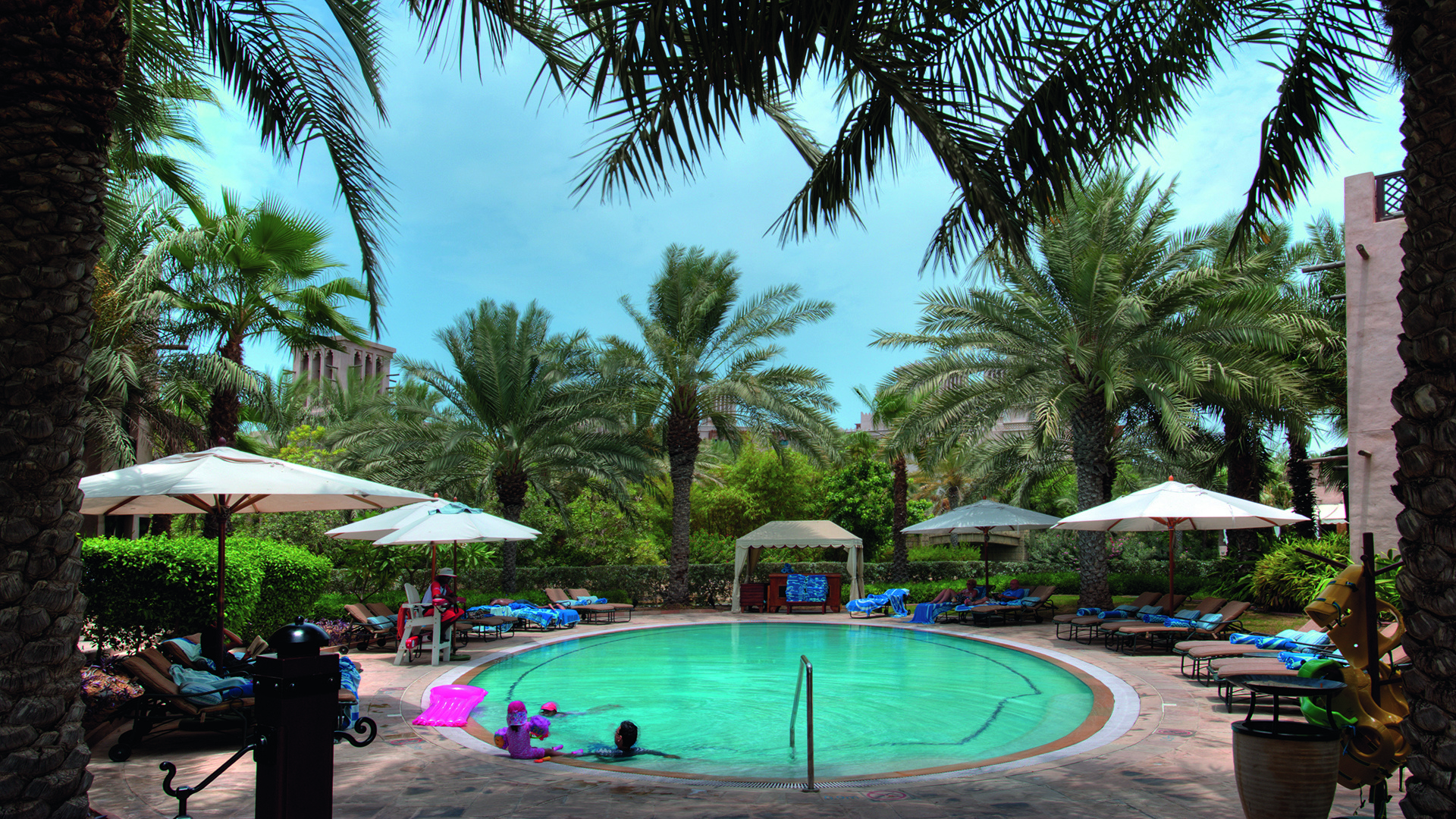 Indian Ocean, Arab Emirates, Dubai, Jumeirah Dar Al Masyaf, Private pool