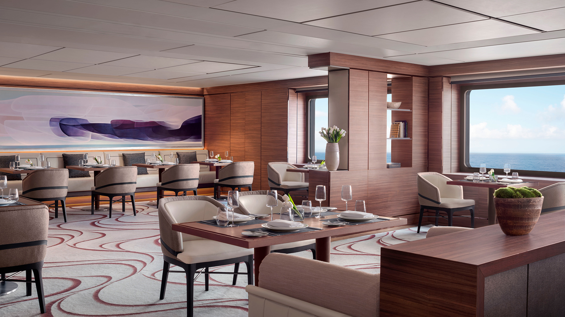 Cruises, The Ritz-Carlton Yacht Collection, Dining evrima room