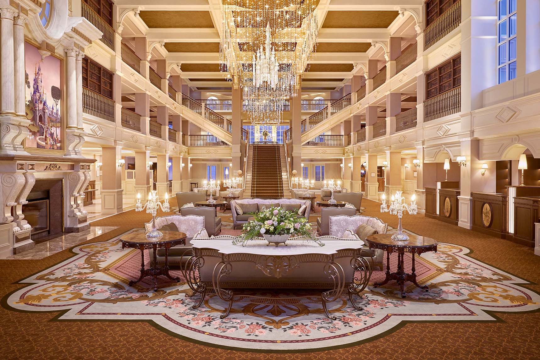 Europe, France, Paris, Disneyland® Hotel, Lobby