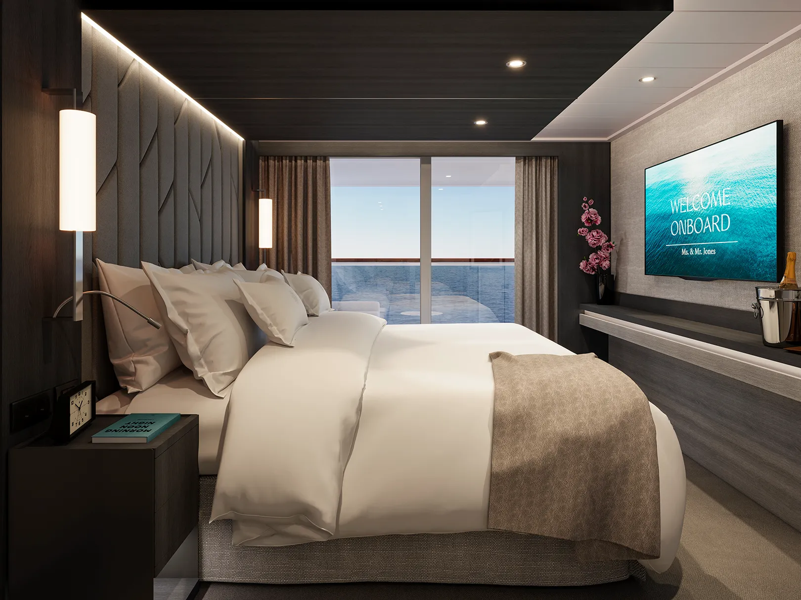 Cruise, Explora Journeys, Explora III cruise ship, suite bedroom 