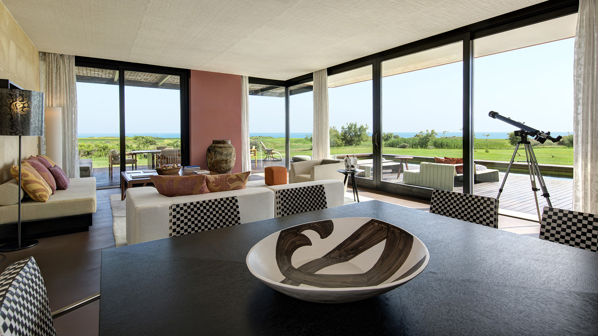 Europe, Italy, Sicily, Verdura Resort - A Rocco Forte Hotel, Villa Acacia living room