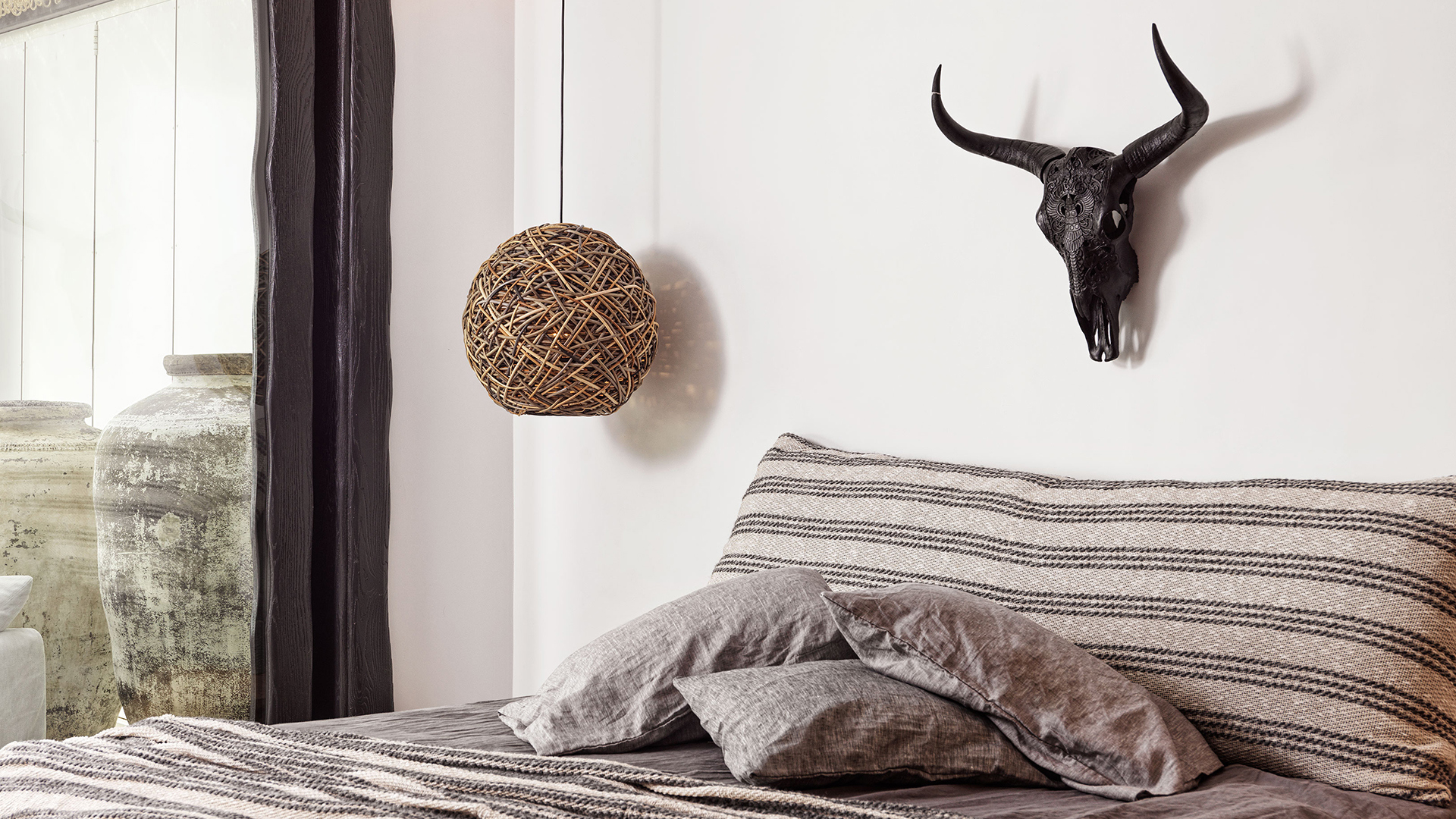 Europe, Greece, Mykonos, Panoptis Escape, Bedroom Details