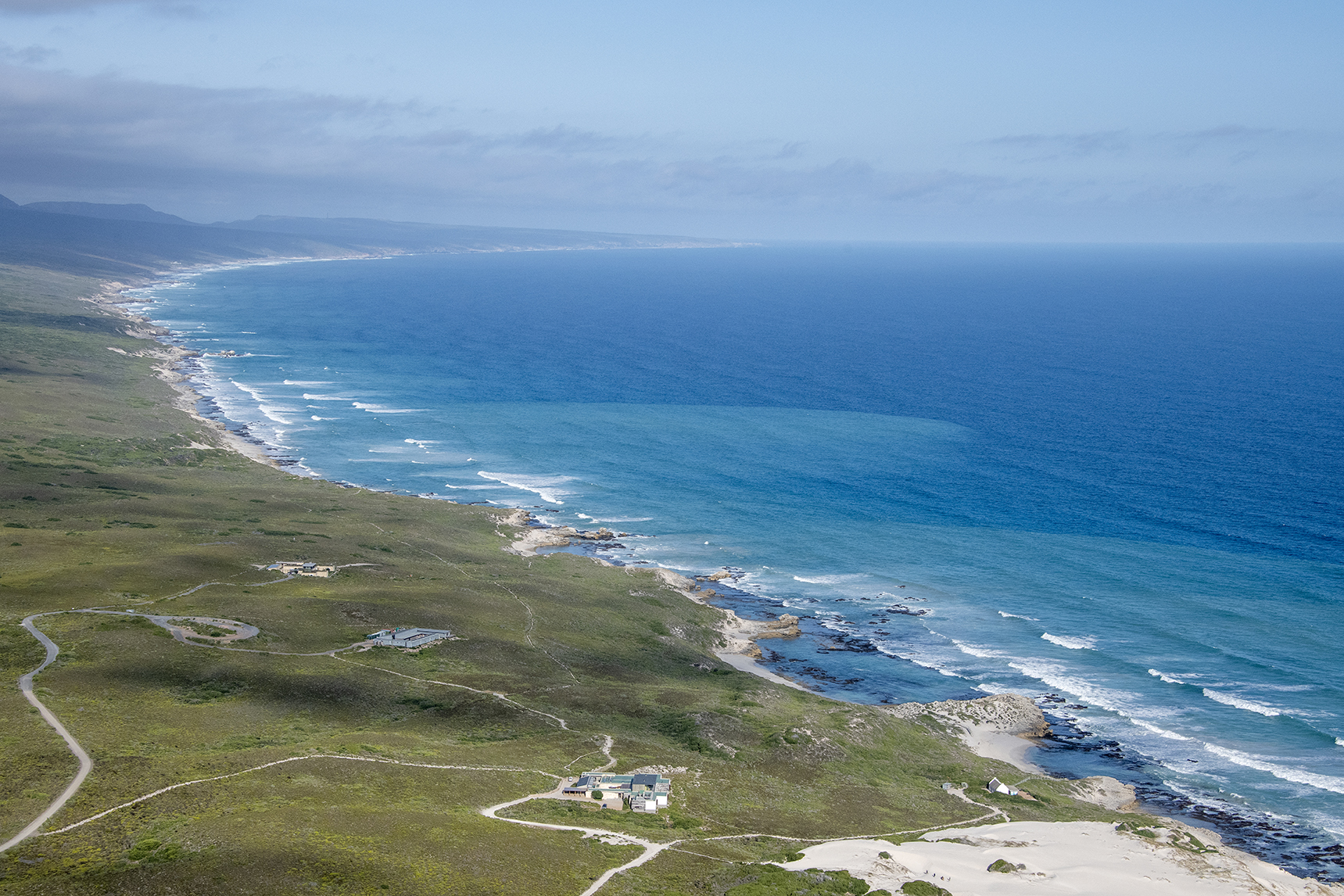 Africa, South Africa, Morukuru Family De Hoop Nature Reserve, Beach Lodge Aerial image 