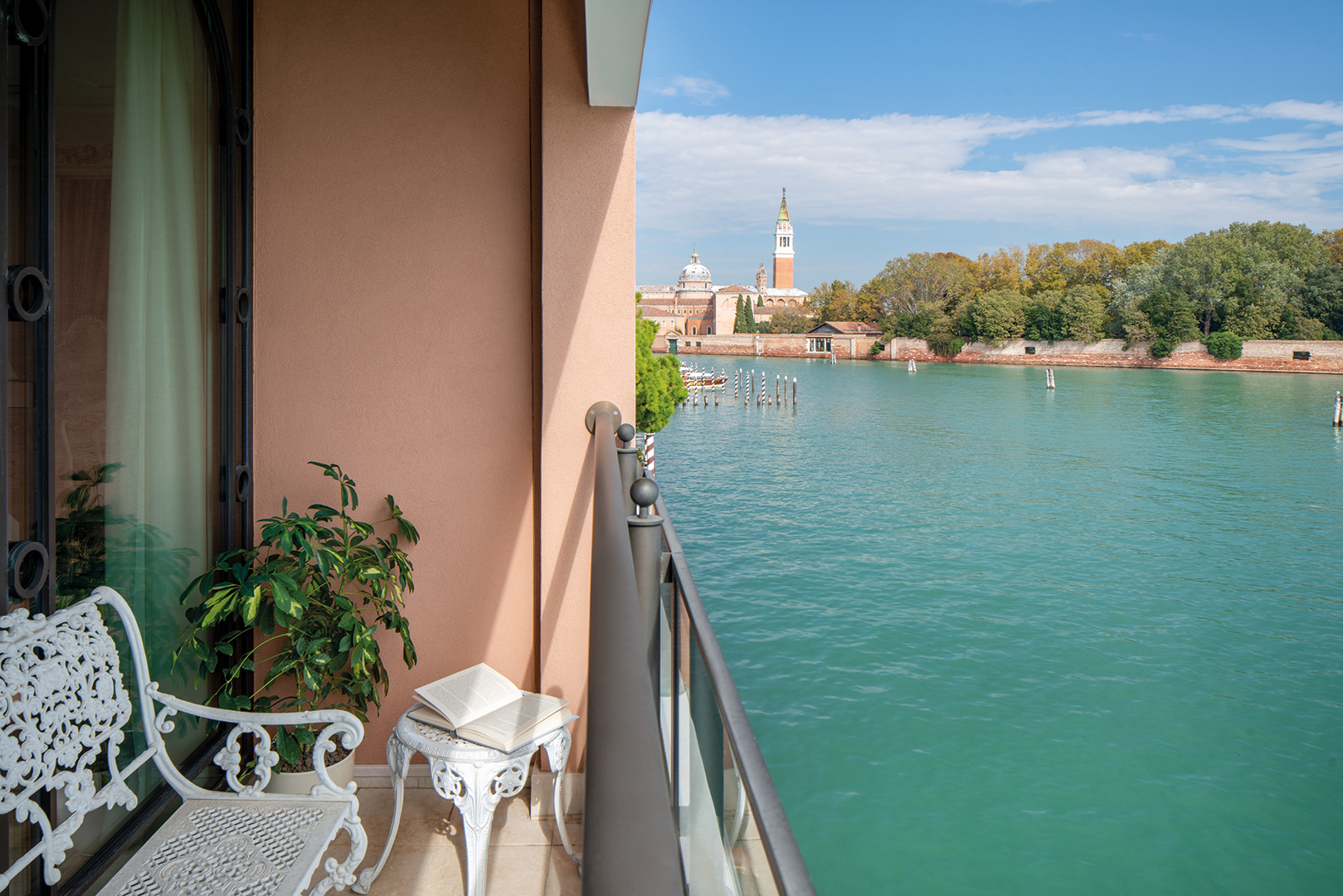 Europe, Italy, Venice, Hotel Cipriani, A Belmond Hotel, Venice, Balcony view
