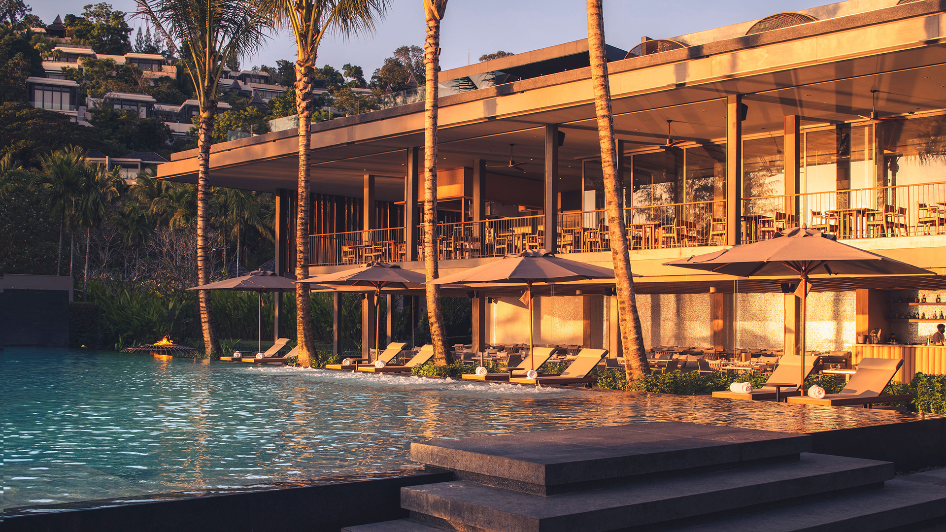 Worldwide, Thailand, Anantara Layan Resort Phuket, Breeze Exterior view of pool and terrace